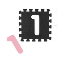 Penové puzzle podložka ohrádka Milly Mally Jolly 3x3 Digits Pink Grey