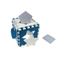 Penové puzzle podložka ohrádka Milly Mally Jolly 3x3 Shapes Blue