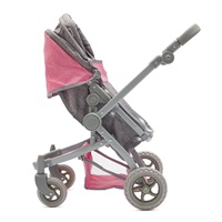 Kočík pre bábiky 2v1 Baby Mix Sophie pink-grey