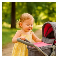 Kočík pre bábiky 2v1 Baby Mix Sophie pink-grey