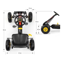 Detská šliapacia motokára Go-kart Milly Mally Thor čierna