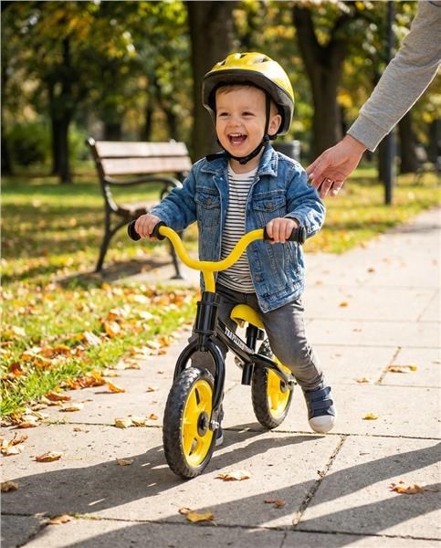 Detský balančný bicykel Baby Mix Traveller čierny