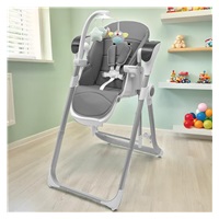 Detská jedálenská stolička 2v1 pre deti SMART New Baby grey