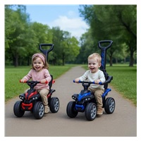 Detské odrážadlo s vodiacou tyčou Baby Mix Mega modré
