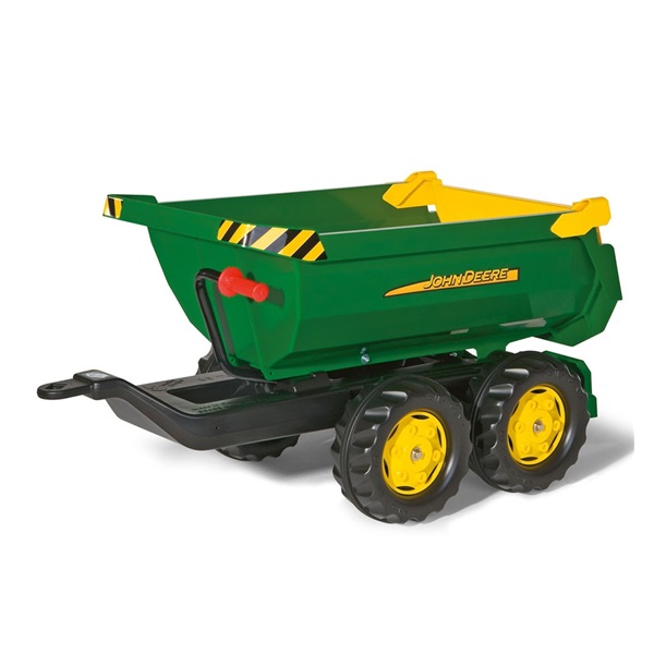 Sklápací traktorový príves Rolly Toys John Deere Halfpipe zelený