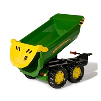 Sklápací traktorový príves Rolly Toys John Deere Halfpipe zelený