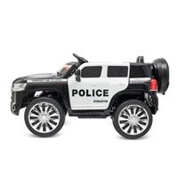 Detské elektrické autíčko Baby Mix Police 4x4 čierne