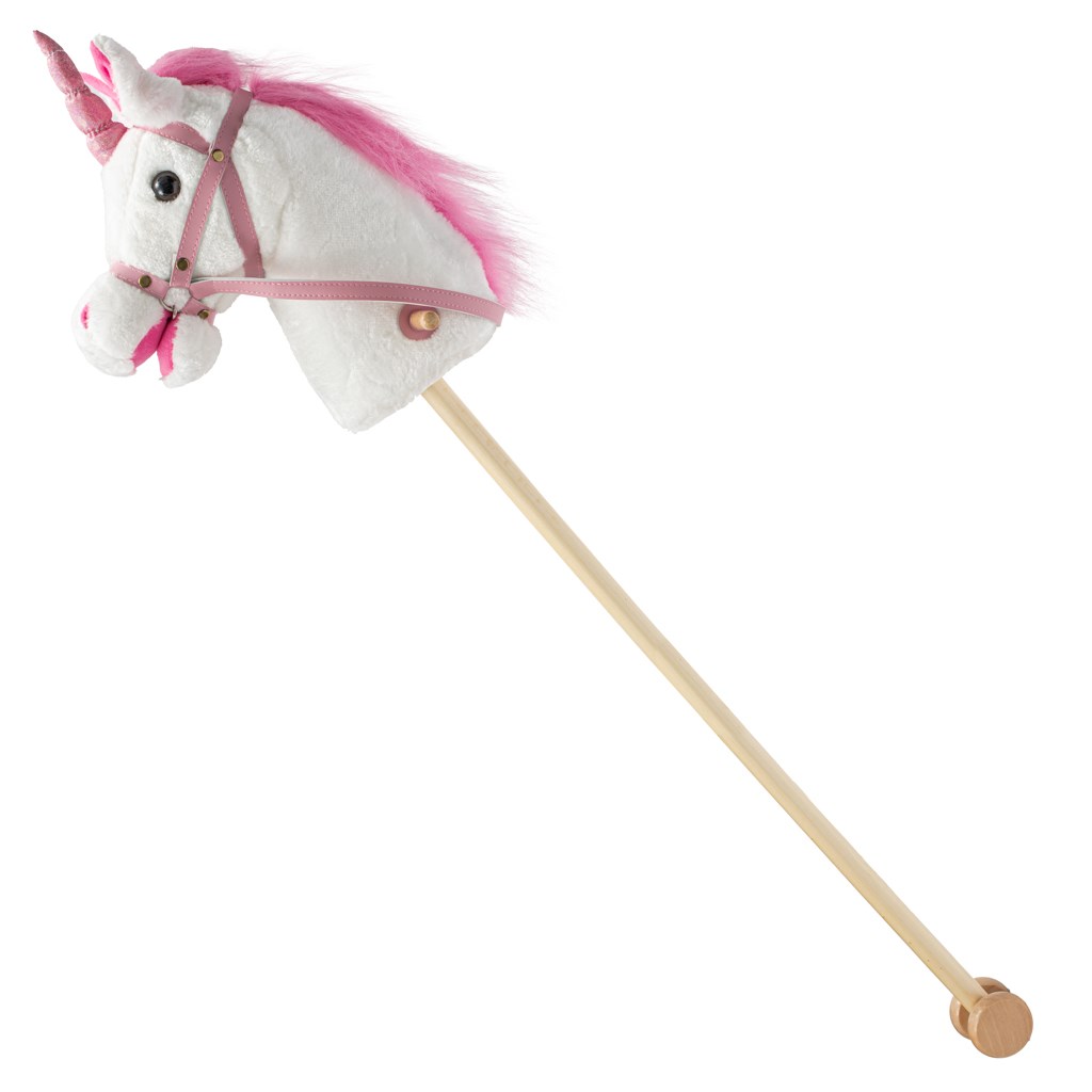 Hobby horse unicorn so zvukom a kolieskami Nia Baby Mix white