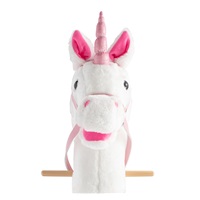 Hobby horse unicorn so zvukom a kolieskami Nia Baby Mix white