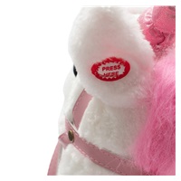 Hobby horse unicorn so zvukom a kolieskami Nia Baby Mix white