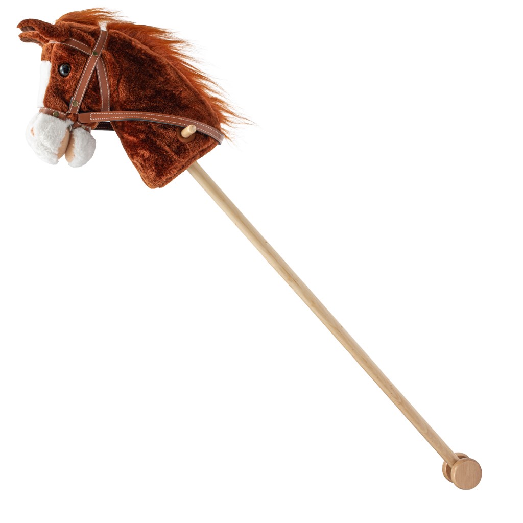 Hobby Horse so zvukom a kolieskami Bruno Baby Mix Brown