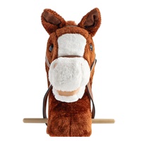 Hobby Horse so zvukom a kolieskami Bruno Baby Mix Brown