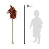 Hobby Horse so zvukom a kolieskami Bruno Baby Mix Brown