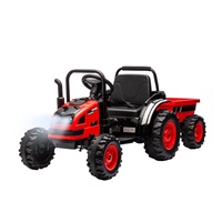 Elektrický traktor s prívesom Milly Mally Farmer červený