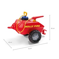 Cisternový voz s pumpou a striekačkou Rolly Toys Vacumax Fire červená