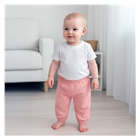 Detská bavlnená súprava tričko a mušelínové nohavice New Baby Kindergarten ružová