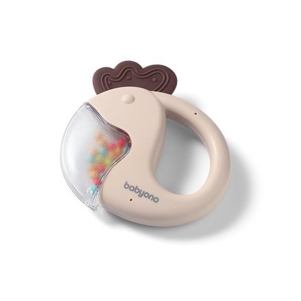 Detská hrkálka Baby Ono PARROT béžová