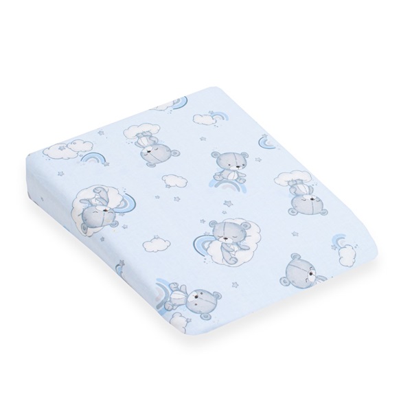 Poťah na detský vankúš - klin New Baby BASIC 30x37cm bear blue