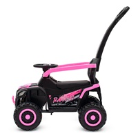 Detské elektrické odrážadlo Baby Mix Ruggy s vodiacou tyčou baby pink