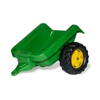 Šliapací traktor s nakladačom a vlečkou Rolly Kid John Deere zelený