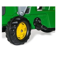 Šliapací traktor s nakladačom a vlečkou Rolly Kid John Deere zelený