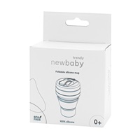 Silikónový skladací pohár 350 ml 2v1 New Baby - Sivý