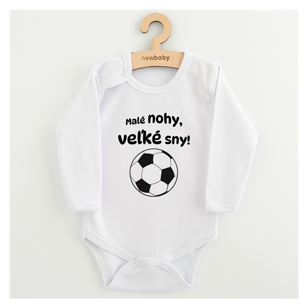 Detské body s potlačou New Baby Malé nohy, veľké sny!