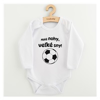 Detské body s potlačou New Baby Malé nohy, veľké sny!