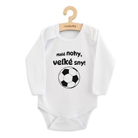 Detské body s potlačou New Baby Malé nohy, veľké sny!
