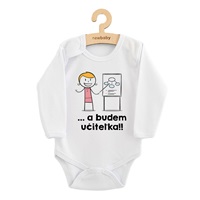 Detské body s potlačou New Baby .. a budem učiteľka!!
