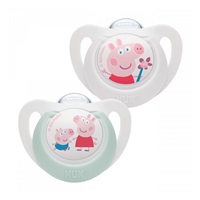 Cumlík  NUK Star Peppa Pig 0-6m  2 ks