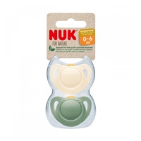 Latexový cumlík NUK For Nature 0-6m 2 ks box zelená