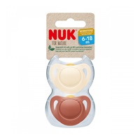 Latexový cumlík NUK For Nature  6-18 m 2 ks box červená