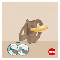 Latexový cumlík NUK For Nature  6-18 m 2 ks box červená