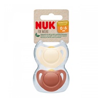 Latexový cumlík NUK For Nature 0-6m 2 ks box červená