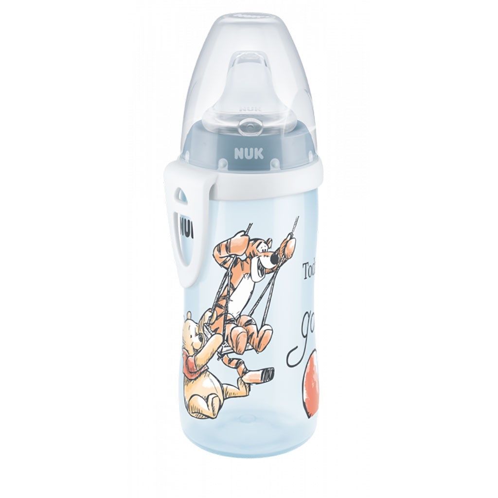 Detská fľaša NUK Active Cup Disney Medvedík Pu 300 ml modrá