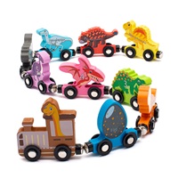 Drevený vláčik Dino Montessori Baby Mix