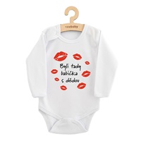 Detské body s potlačou New Baby Byli tady babička s dědou