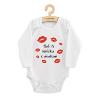 Detské body s potlačou New Baby Boli tu babička s dedkom