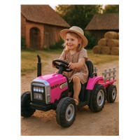 Elektrický traktor Baby Mix Erick s diaľkovým ovládačom ružový