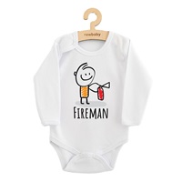 Detské body s potlačou New Baby FIREMAN