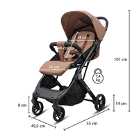 Športový kočík Bimelo Baby Mix Ultra-light sivý 2025