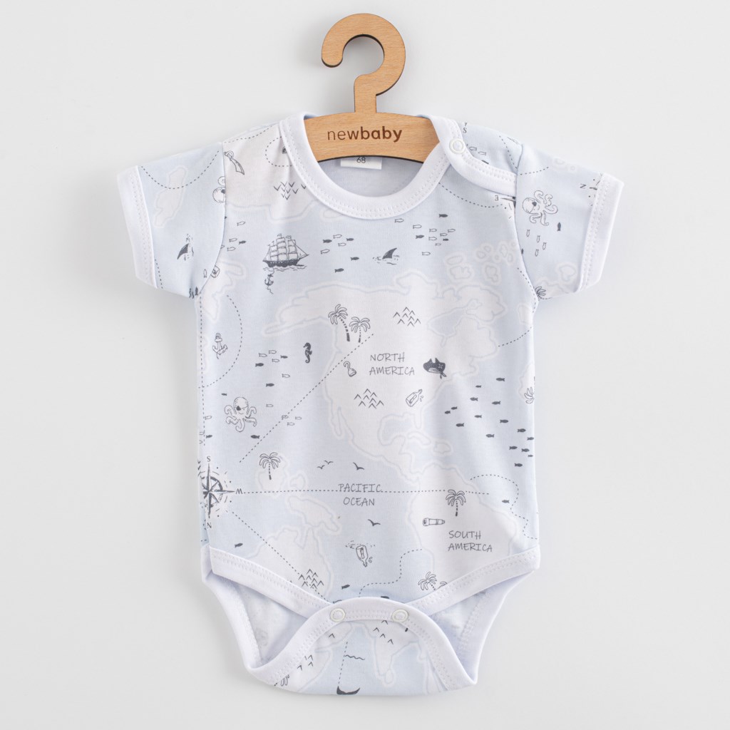 Dojčenské body s krátkym rukávom New Baby For Babies ocean
