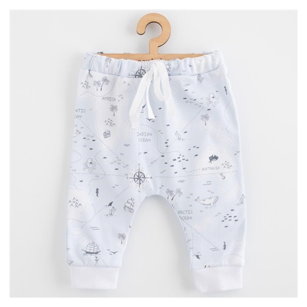 Detské bavlnené nohavice Jogger New Baby For Babies ocean