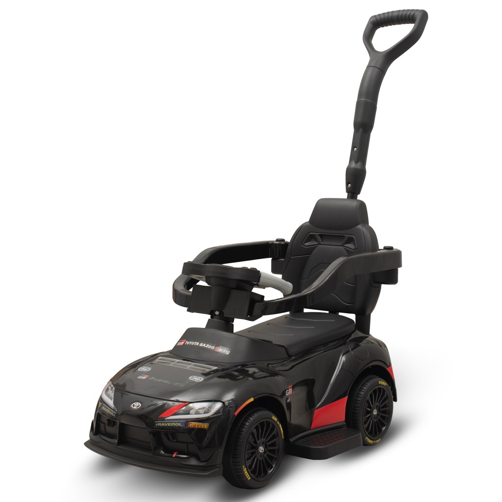 Detské odrážadlo s vodiacou tyčou Toyota Baby Mix čierne