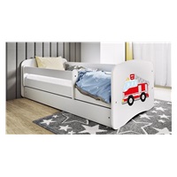 Posteľ BabyDreams 160x80 biela hasiči so zásuvkou bez matraca