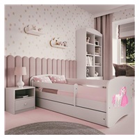 Posteľ BabyDreams  180x80biela princezná koník  so zásuvkou, bez matraca