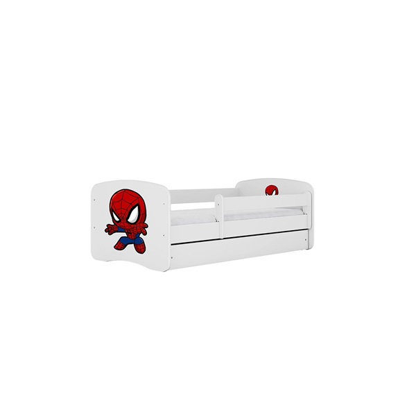 Posteľ Babydreams 160x80 biela Spiderman so zásuvkou, bez matraca