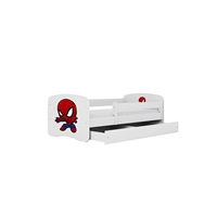 Posteľ Babydreams 160x80 biela Spiderman so zásuvkou, bez matraca