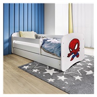 Posteľ Babydreams 160x80 biela Spiderman so zásuvkou, bez matraca